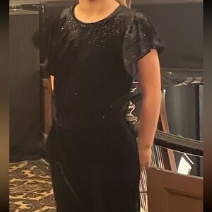 Crew cuts girls size 10 jumper black velvet with silver sparkle